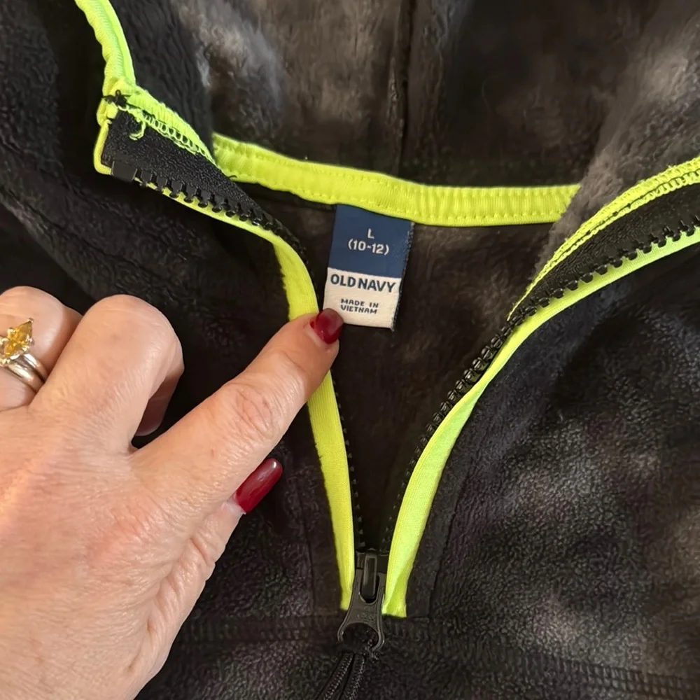 Black and Neon Green Hoodie